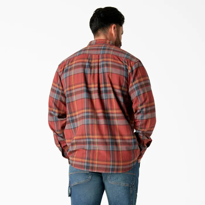 FLEX Long Sleeve Flannel Shirt Fired BrickMulti Plaid Fired Brickmulti Plaid a2q Men Dickies Work Shirts FLEX Long Sleeve Flannel Shirt Fired BrickMulti Plaid Fired Brickmulti Plaid a2q Men Dickies Work Shirts