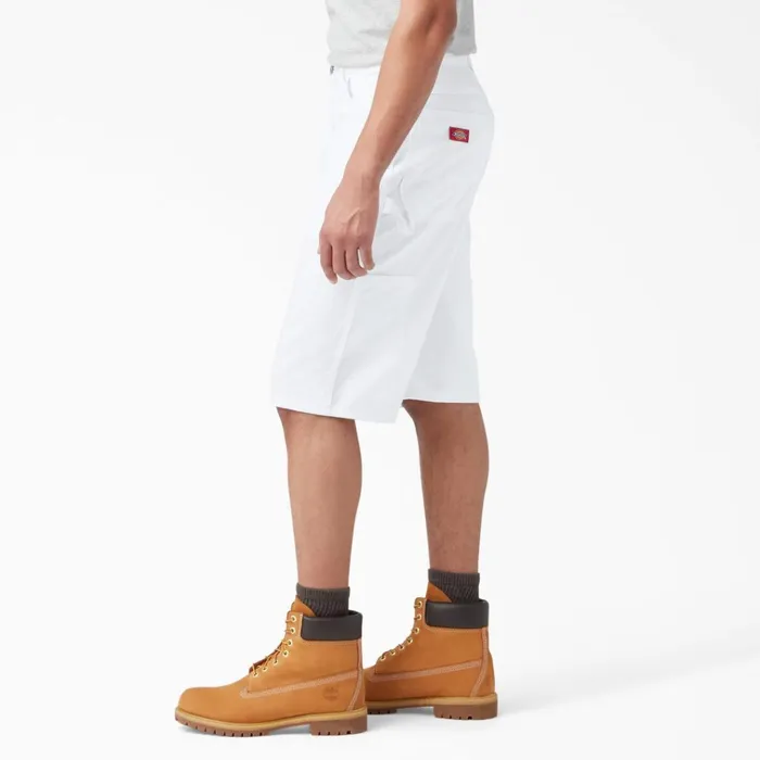 FLEX Relaxed Fit Utility Painter039s Shorts 13034 White White wh Men Dickies Painters FLEX Relaxed Fit Utility Painter039s Shorts 13034 White White wh Men Dickies Painters