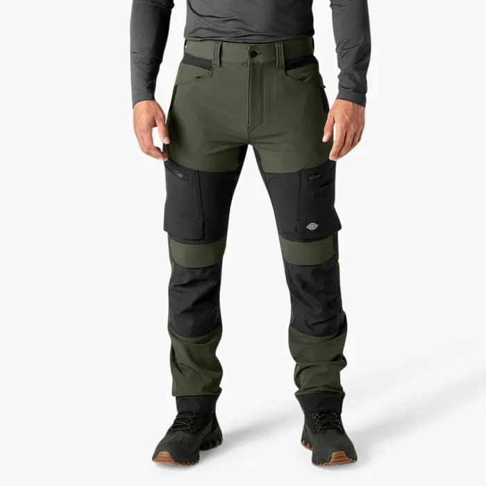 FLEX Slim Fit Double Knee Tapered Pants MossBlack Mossblack cmb Men Dickies Double Knee FLEX Slim Fit Double Knee Tapered Pants MossBlack Mossblack cmb Men Dickies Double Knee