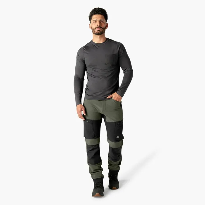 FLEX Slim Fit Double Knee Tapered Pants MossBlack Mossblack cmb Men Dickies Double Knee FLEX Slim Fit Double Knee Tapered Pants MossBlack Mossblack cmb Men Dickies Double Knee
