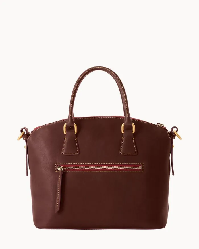 Florentine Domed Satchel Chestnut Women Dooney and Bourke Satchels Florentine Domed Satchel Chestnut Women Dooney and Bourke Satchels