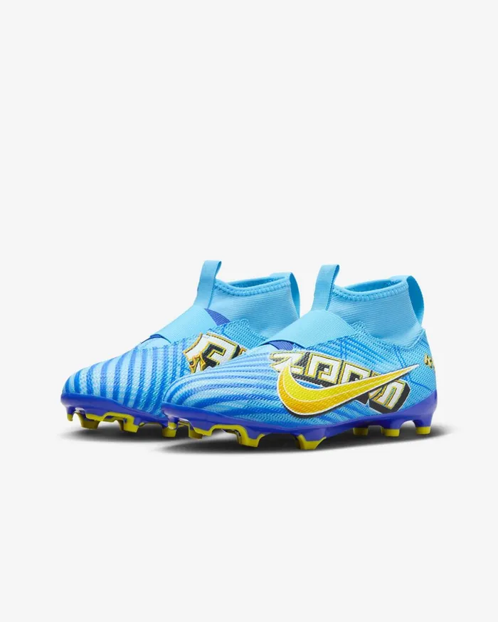 Football Kids Nike Jr Mercurial Superfly 9 Pro KM FGMG Baltic Bluewhite