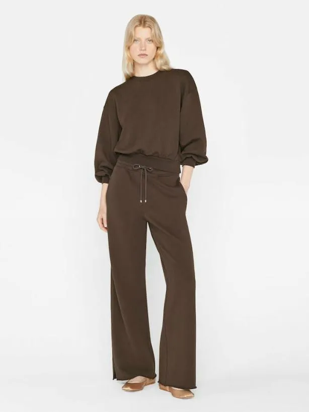 Frame Balloon Sleeve Crew Sweatshirt In Espresso Espresso Women Sweaters Frame Balloon Sleeve Crew Sweatshirt In Espresso Espresso Women Sweaters