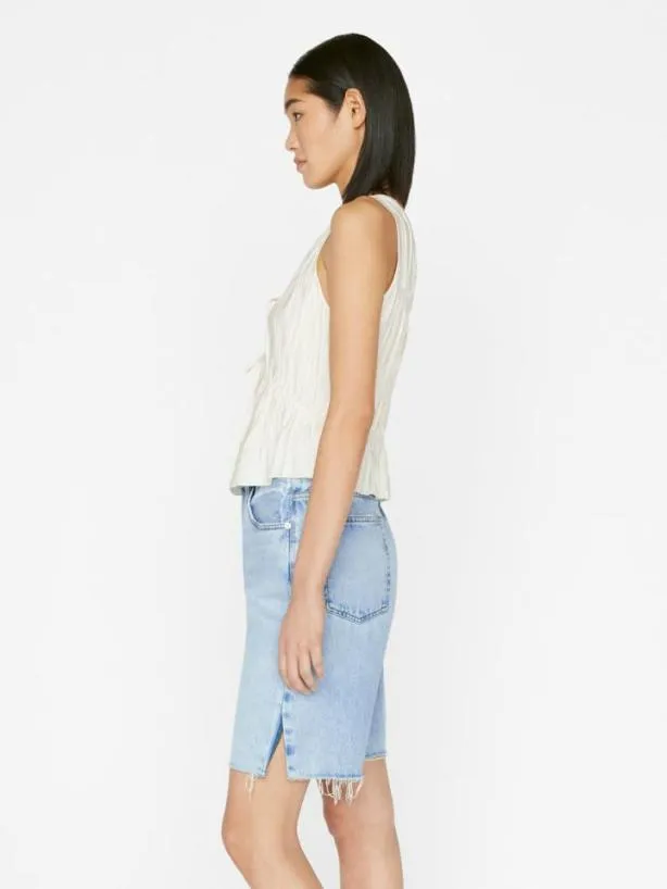 Frame Cinched Crinkle Tank In Off White Off White Women Tops and Blouses Frame Cinched Crinkle Tank In Off White Off White Women Tops and Blouses