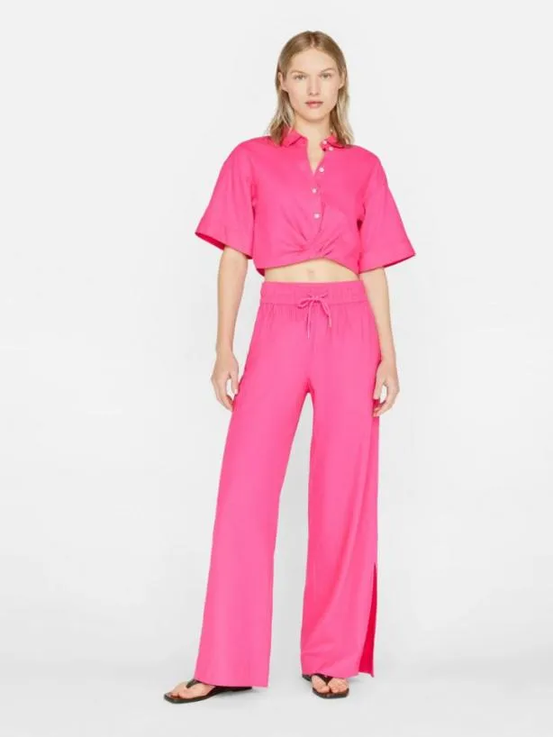 Frame Drawstring Lounge Pant In Flamingo Flamingo Women Pants Frame Drawstring Lounge Pant In Flamingo Flamingo Women Pants