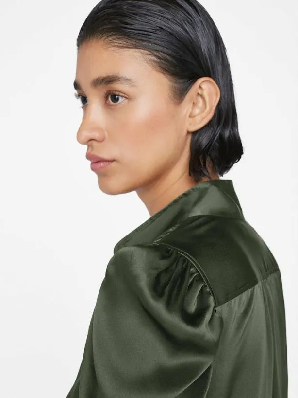 Frame Gillian Long Sleeve Top In Surplus Surplus Women Tops and Blouses Frame Gillian Long Sleeve Top In Surplus Surplus Women Tops and Blouses