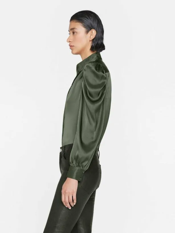 Frame Gillian Long Sleeve Top In Surplus Surplus Women Tops and Blouses Frame Gillian Long Sleeve Top In Surplus Surplus Women Tops and Blouses