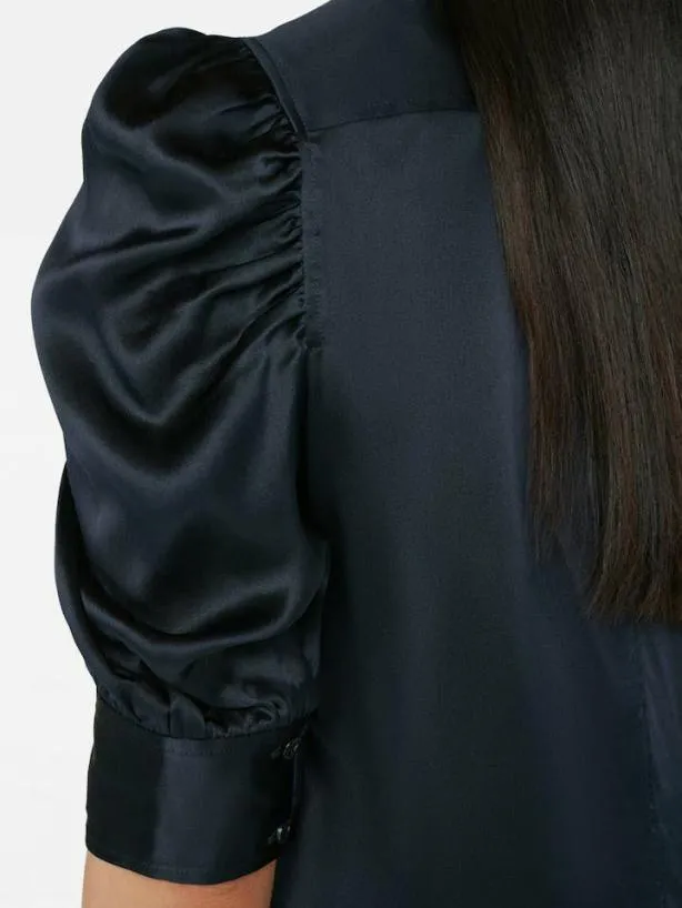 Frame Gillian Top In Navy Navy Women Tops and Blouses Frame Gillian Top In Navy Navy Women Tops and Blouses