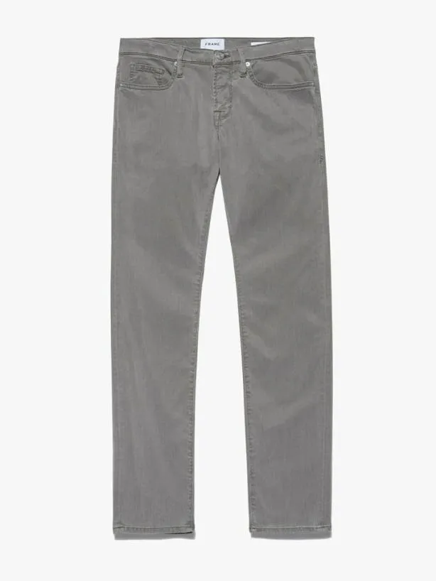 Frame L039Homme Slim Brushed Twill In Stone Grey Stone Grey Men Pants and Shorts