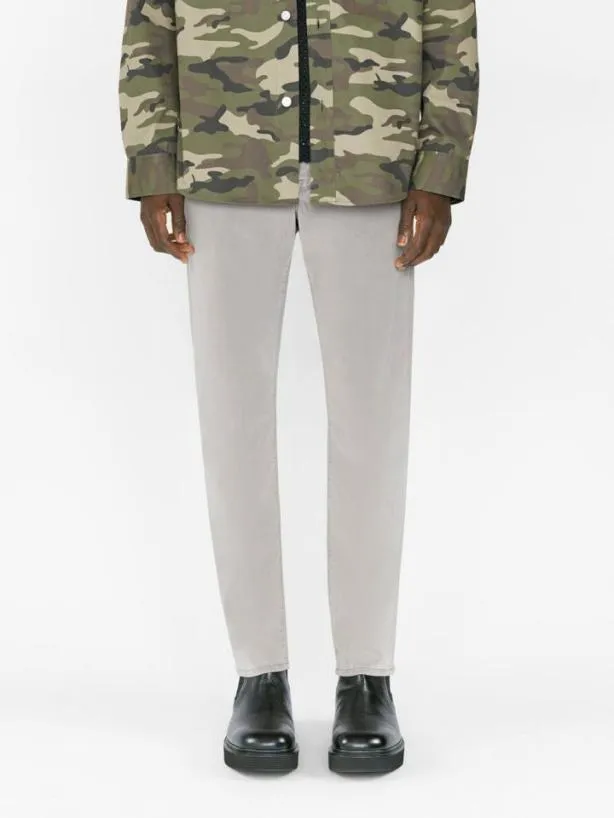 Frame L039Homme Slim Brushed Twill In Stone Grey Stone Grey Men Pants and Shorts Frame L039Homme Slim Brushed Twill In Stone Grey Stone Grey Men Pants and Shorts
