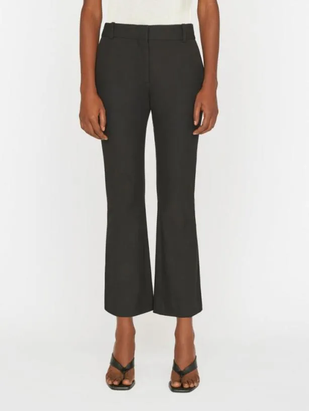 Frame Le Crop Mini Boot Trouser In Noir Noir Women Pants