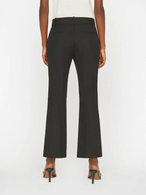 Frame Le Crop Mini Boot Trouser In Noir Noir Women Pants Frame Le Crop Mini Boot Trouser In Noir Noir Women Pants
