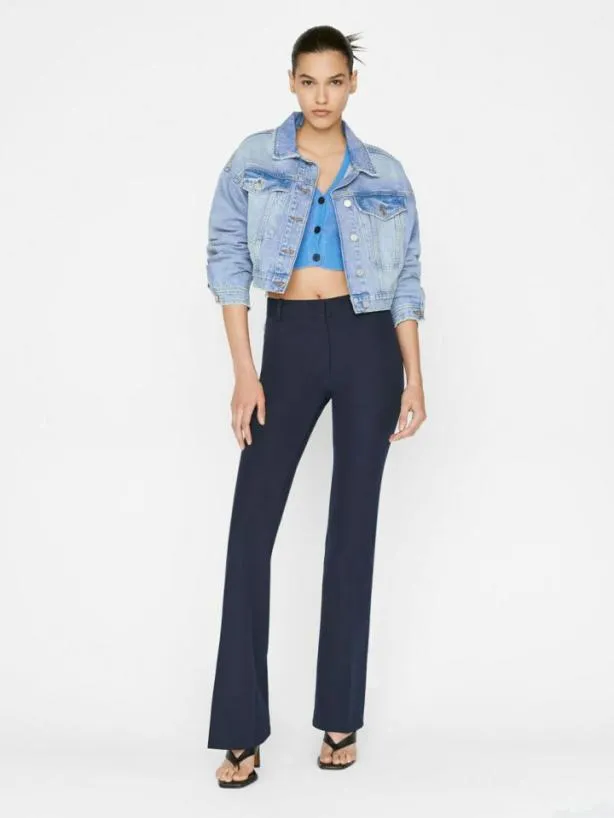 Frame Le High Flare Trouser In Navy Navy Women Pants Frame Le High Flare Trouser In Navy Navy Women Pants