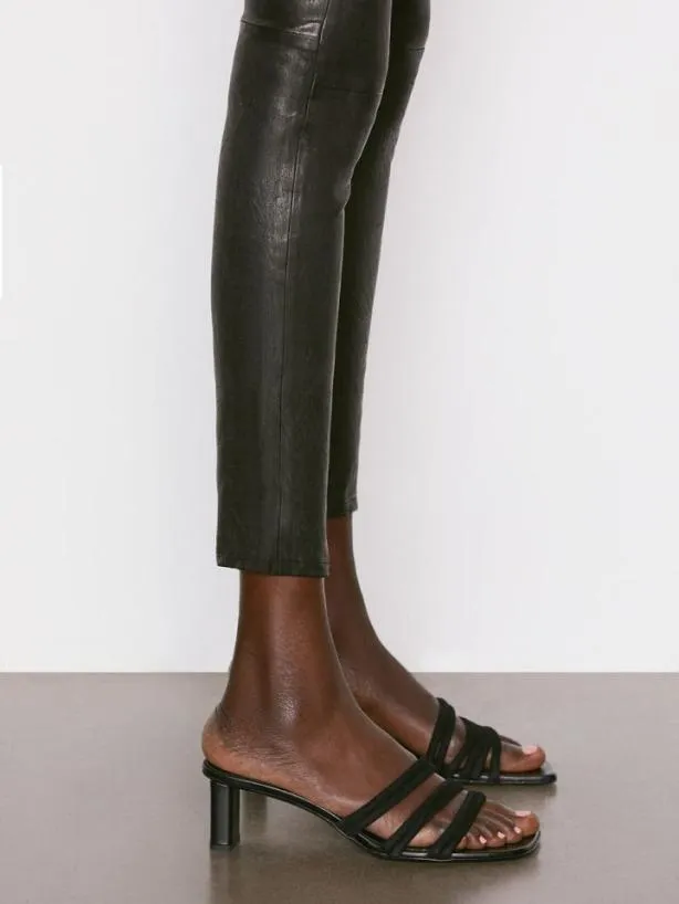 Frame Leather Le High Skinny In Washed Black Washed Black Women Pants Frame Leather Le High Skinny In Washed Black Washed Black Women Pants