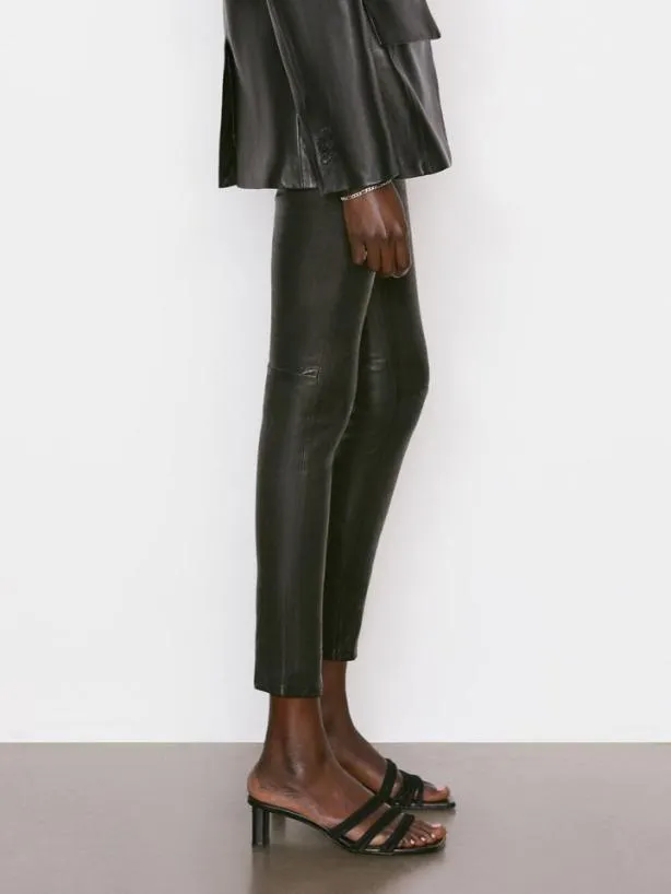 Frame Leather Le High Skinny In Washed Black Washed Black Women Pants Frame Leather Le High Skinny In Washed Black Washed Black Women Pants