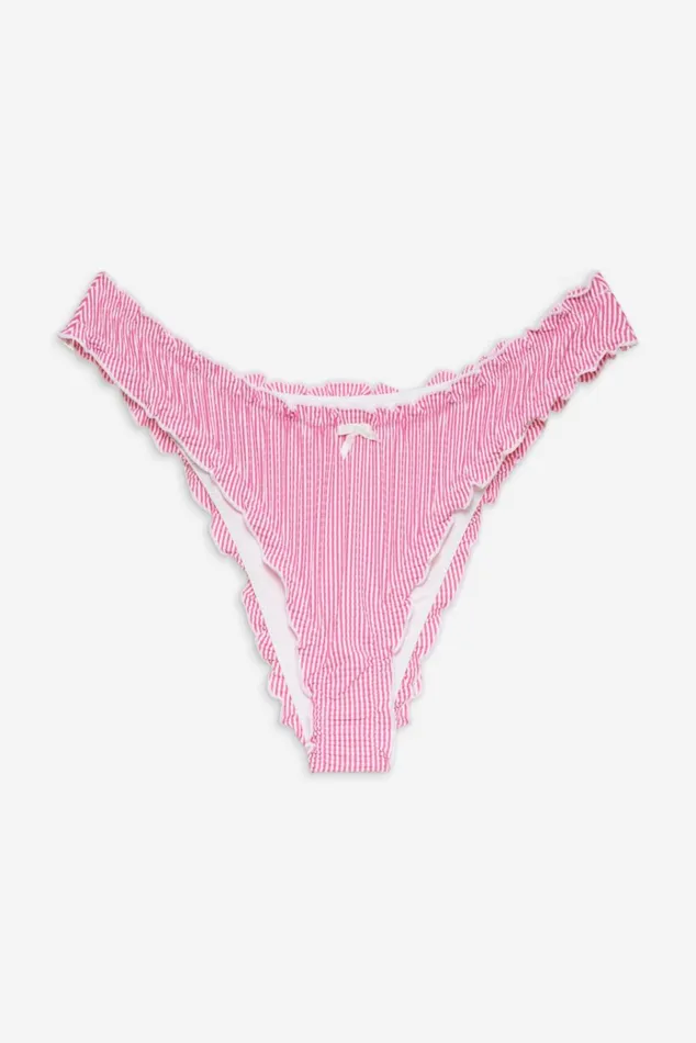 Frankies Bikinis Beloved Bikini Bottom Pink Stripe Women Bikinis