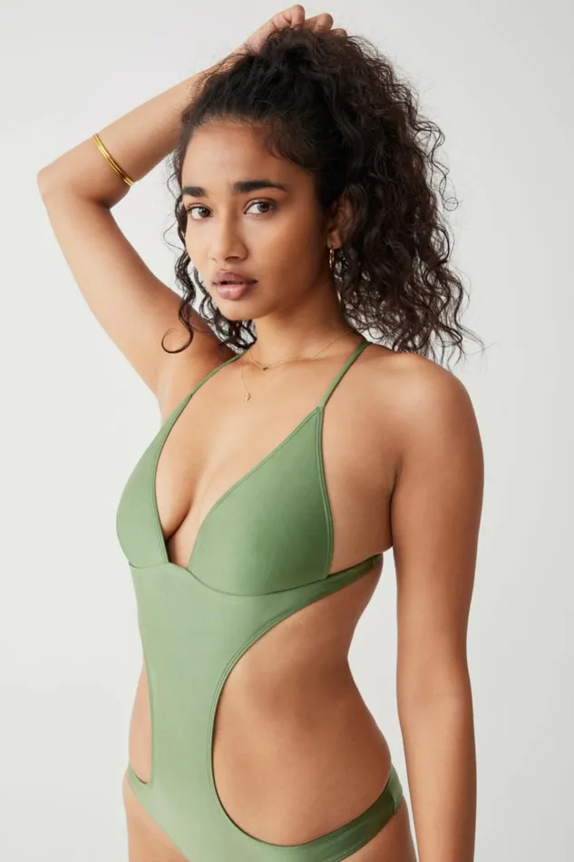 Frankies Bikinis Cruise Monokini One Piece Swimsuit Sea Moss Women One Pieces