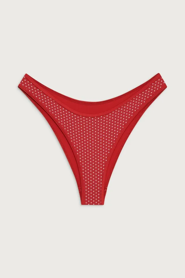 Frankies Bikinis Dove Classic Bikini Bottom Scarlet Dot Women Bikinis