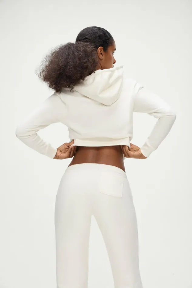 Frankies Bikinis Fall Sweatpants White Women Matching Sets