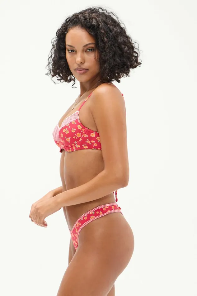 Frankies Bikinis Full Moon Micro Bikini Bottom Summer Flower Women Bikinis