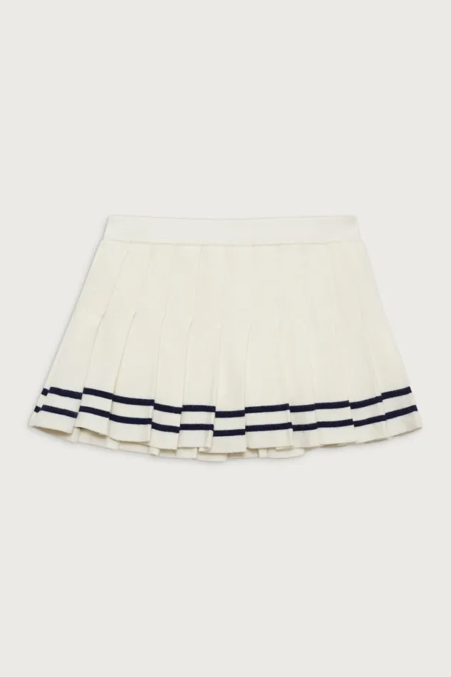 Frankies Bikinis Honeymoon Knit Pleated Skort Sugar Women Bottoms