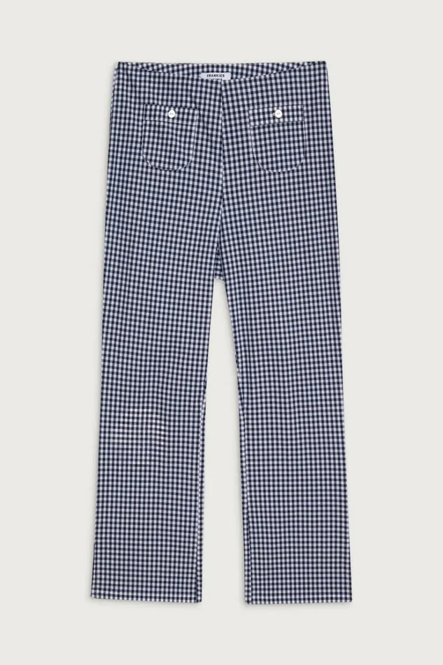 Frankies Bikinis Parlour Gingham Capri Pant Seaside Gingham Women Matching Sets