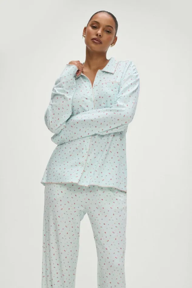 Frankies Bikinis Rory Long Sleeve Sleep Shirt Malibu Meadow Women Matching Sets Frankies Bikinis Rory Long Sleeve Sleep Shirt Malibu Meadow Women Matching Sets