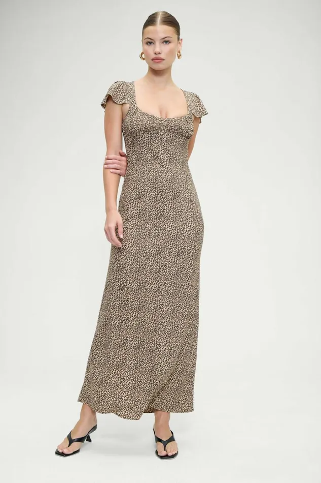 Frankies Bikinis Rosalyn Maxi Dress Baby Leopard Women Dresses
