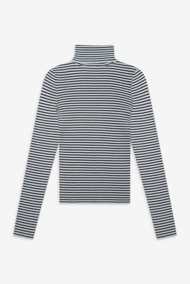 Frankies Bikinis Tucker Knit Sweater Montauk Stripe Women Cloud Knits