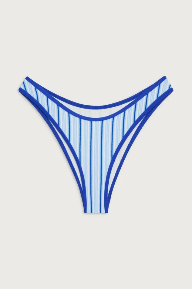 Frankies Bikinis X DJERF AVENUE Dove Classic Bikini Bottom Seaside Stripe Women Bottoms