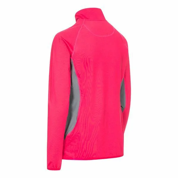 Frey DLX 12 Zip Long Sleeve Active Top Raspberry Women Trespass Gym and Sports Tops Frey DLX 12 Zip Long Sleeve Active Top Raspberry Women Trespass Gym and Sports Tops