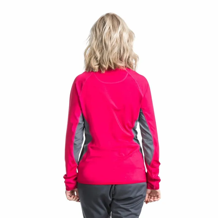 Frey DLX 12 Zip Long Sleeve Active Top Raspberry Women Trespass Gym and Sports Tops Frey DLX 12 Zip Long Sleeve Active Top Raspberry Women Trespass Gym and Sports Tops