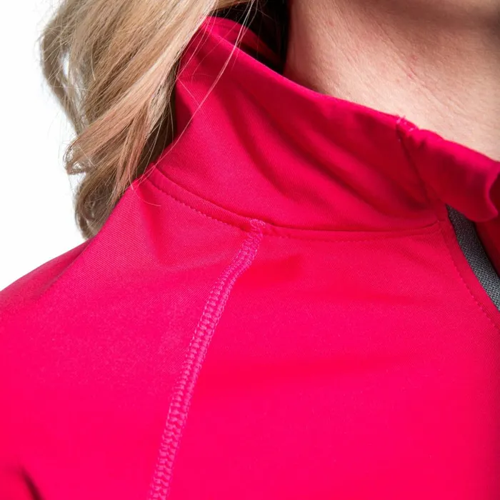 Frey DLX 12 Zip Long Sleeve Active Top Raspberry Women Trespass Gym and Sports Tops Frey DLX 12 Zip Long Sleeve Active Top Raspberry Women Trespass Gym and Sports Tops