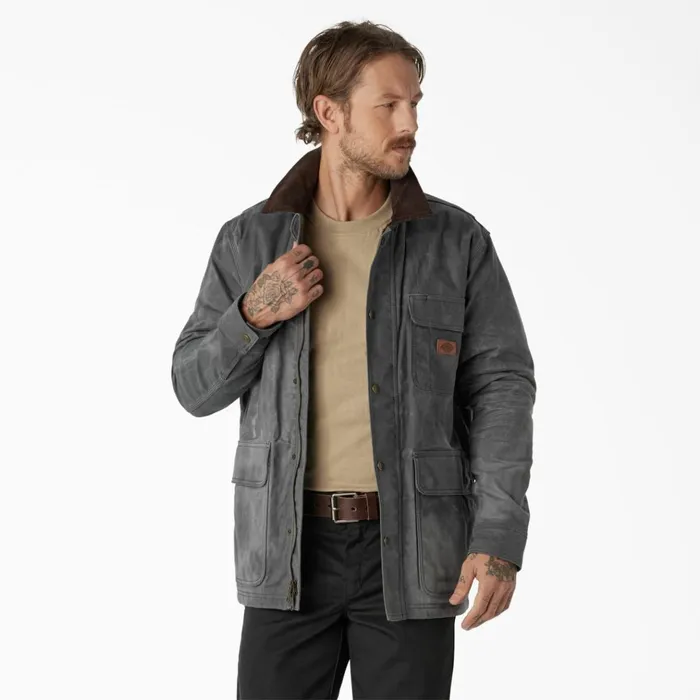 Fully Waxed Canvas Chore Coat Charcoal Gray Charcoal Gray ch Men Dickies Coats and Jackets Fully Waxed Canvas Chore Coat Charcoal Gray Charcoal Gray ch Men Dickies Coats and Jackets
