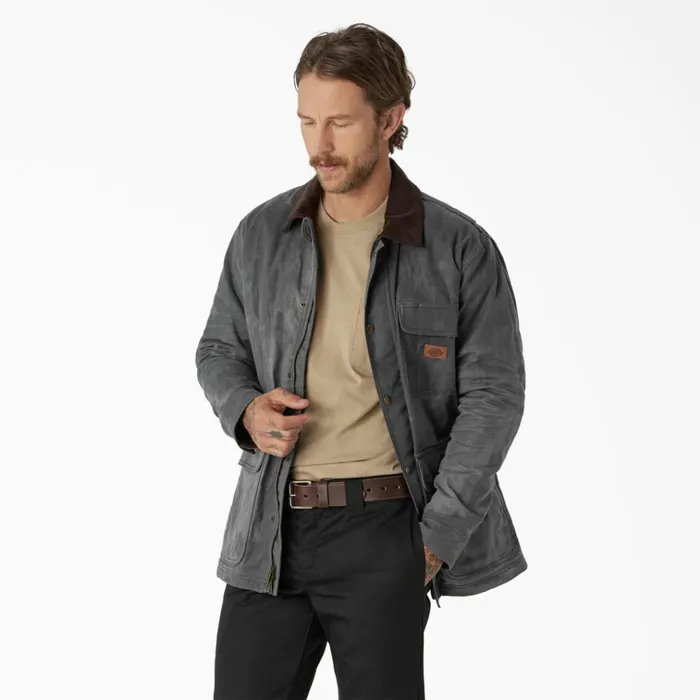 Fully Waxed Canvas Chore Coat Charcoal Gray Charcoal Gray ch Men Dickies Coats and Jackets Fully Waxed Canvas Chore Coat Charcoal Gray Charcoal Gray ch Men Dickies Coats and Jackets