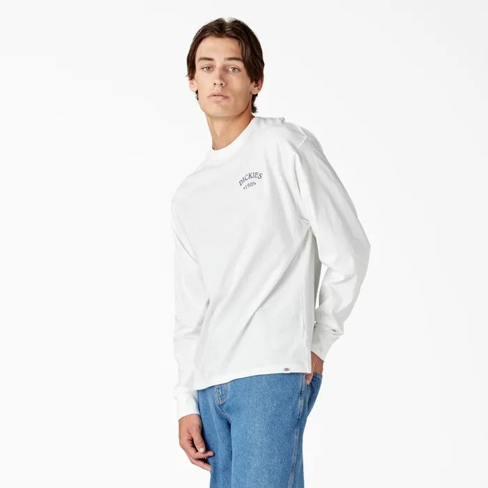 Garden Plain Graphic Long Sleeve TShirt White White wh Men Dickies TShirts Garden Plain Graphic Long Sleeve TShirt White White wh Men Dickies TShirts