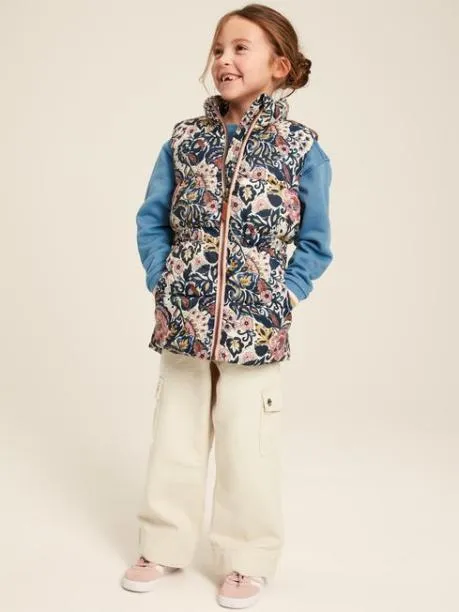 Gilets Girls Joules Paisley Print Showerproof Printed Padded Gilet