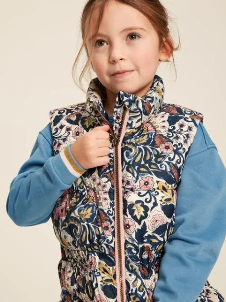 Gilets Girls Joules Paisley Print Showerproof Printed Padded Gilet