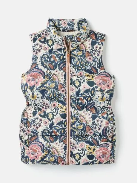 Gilets Girls Joules Paisley Print Showerproof Printed Padded Gilet