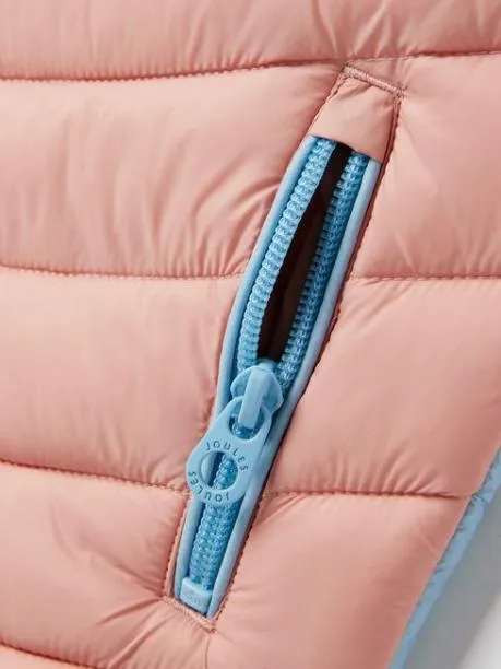 Gilets Girls Joules Pink Hotchpotch Showerproof Quilted Gilet