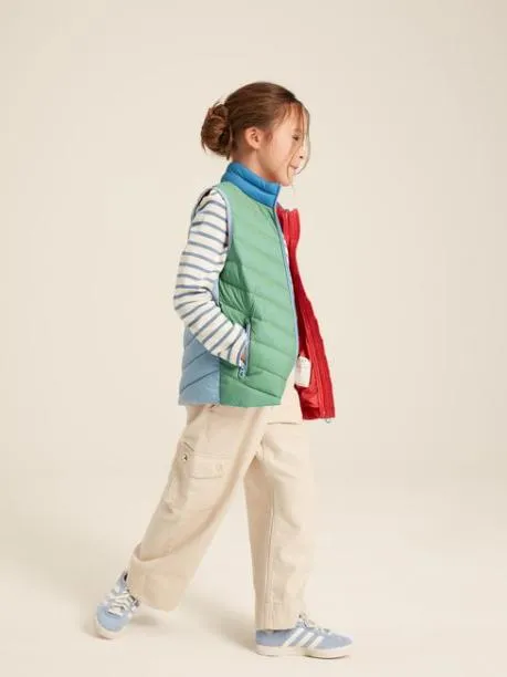Gilets Girls Joules Pink Hotchpotch Showerproof Quilted Gilet