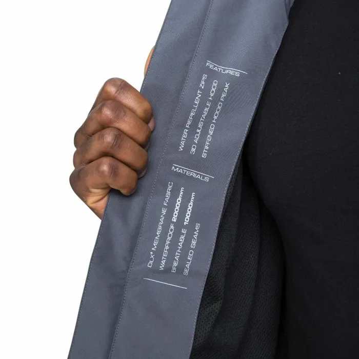 Ginsberg DLX Waterproof Jacket Carbon Men Trespass Waterproof Jackets