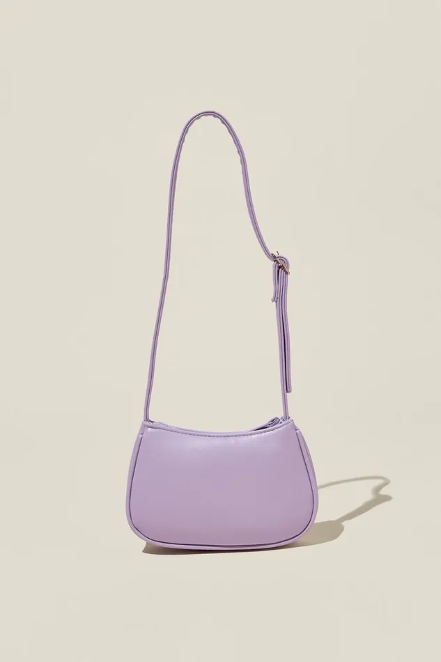 Girls Bags and Backpacks Cotton On Sadie Saddle Bag Lilac Dropheart