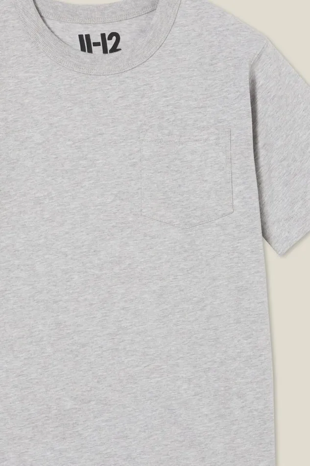 GirlsBoys Extended Sizes 1114 Cotton On The Eddy Essential Short Sleeve Tee Fog Grey Marle GirlsBoys Extended Sizes 1114 Cotton On The Eddy Essential Short Sleeve Tee Fog Grey Marle