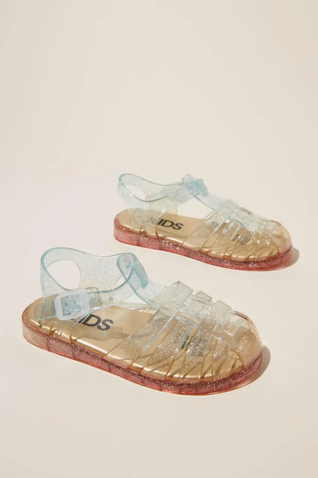 Girls Flats and Sandals Cotton On Elsie Jelly Sandal Rainbow Glitter Girls Flats and Sandals Cotton On Elsie Jelly Sandal Rainbow Glitter