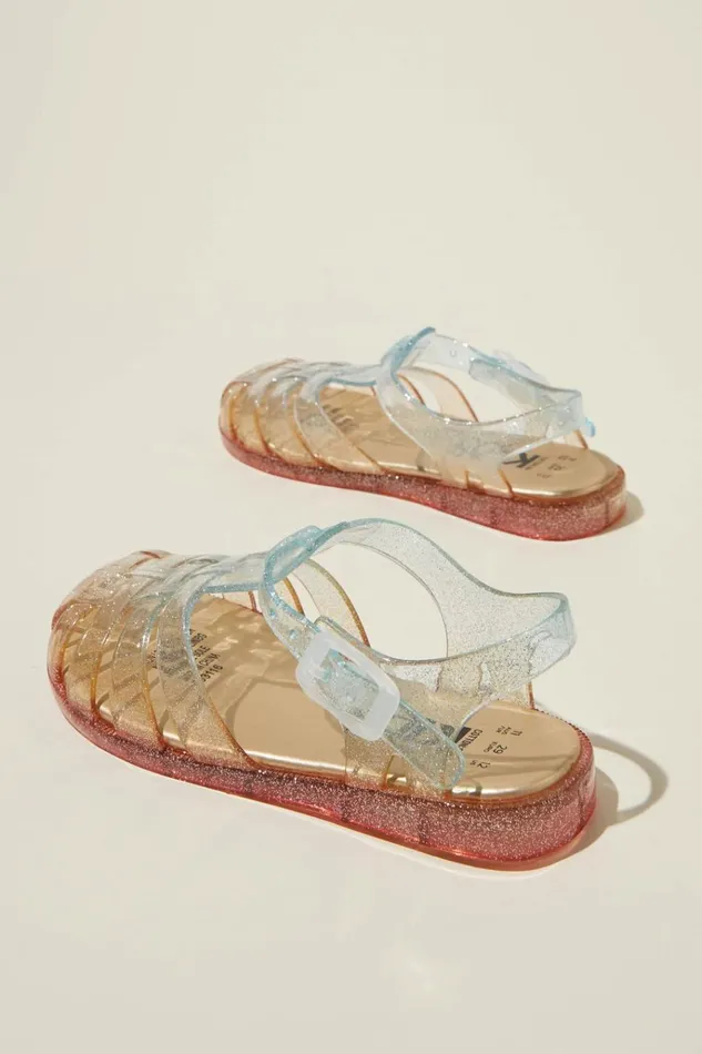 Girls Flats and Sandals Cotton On Elsie Jelly Sandal Rainbow Glitter Girls Flats and Sandals Cotton On Elsie Jelly Sandal Rainbow Glitter