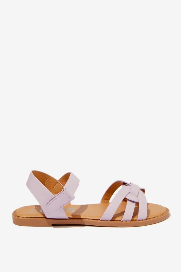 Girls Flats and Sandals Cotton On Georgie Cross Over Sandal Lilac Drop Girls Flats and Sandals Cotton On Georgie Cross Over Sandal Lilac Drop