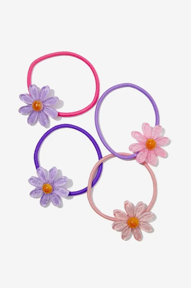 Girls Hair Accessories Cotton On Hannah Hair Ties Pinkpurple Glitter Daisies Girls Hair Accessories Cotton On Hannah Hair Ties Pinkpurple Glitter Daisies