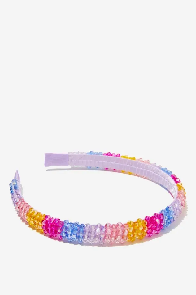 Girls Hair Accessories Cotton On Luxe Headband Bright Rainbow Sparkles Girls Hair Accessories Cotton On Luxe Headband Bright Rainbow Sparkles