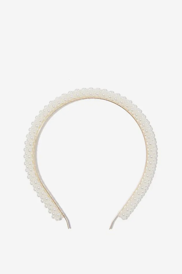 Girls Hair Accessories Cotton On Luxe Headband Pearly Girls Hair Accessories Cotton On Luxe Headband Pearly